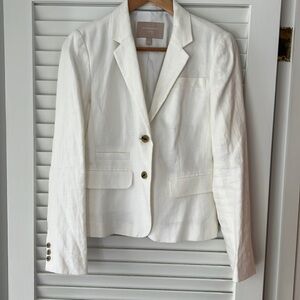 Banan republic white linen blazer